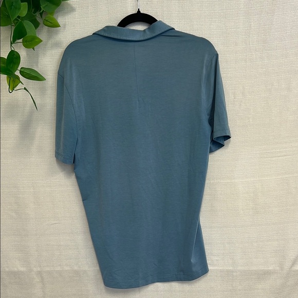 Lululemon Athletica Blue Polo Shirt Moisture-Wicking Classic - Picture 2 of 3